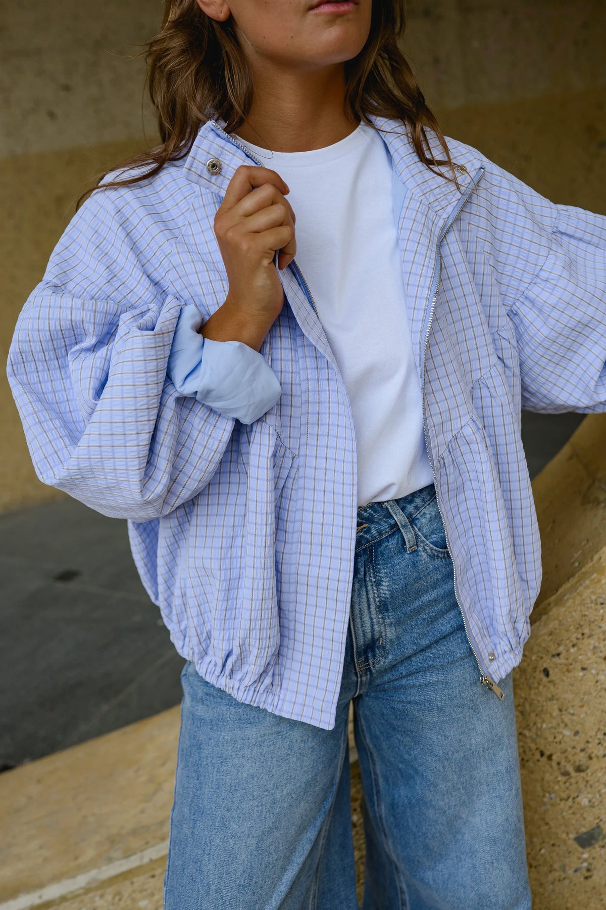 Mauve Checkered Yann Jacket