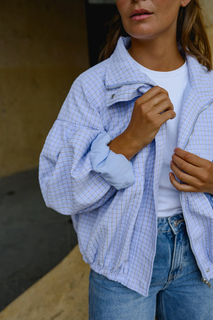 Mauve Checkered Yann Jacket