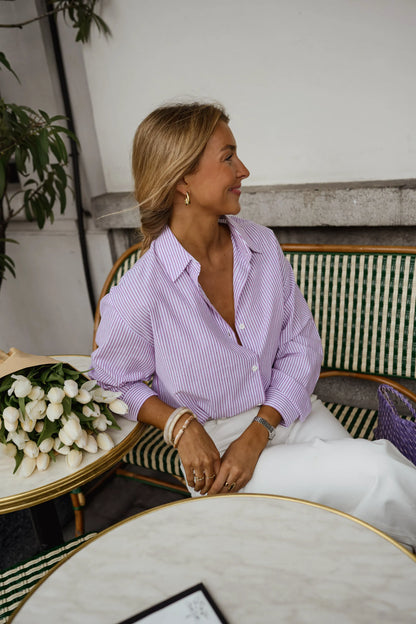 Lilac Striped Julie Shirt