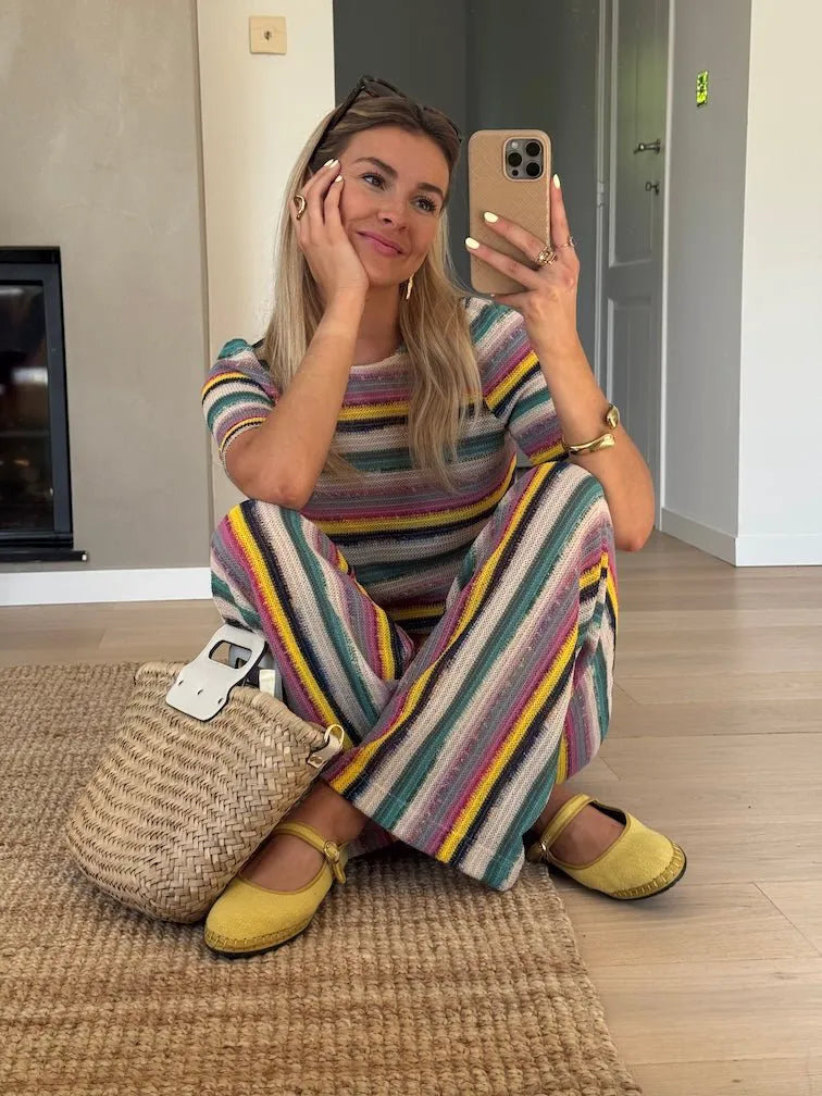 Striped Crochet Gauthier Pants